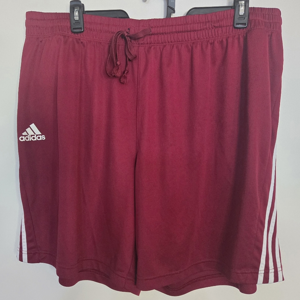 Adidas Men's Burgundy Athletic Shorts